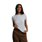 Suri Poorboy Ribbed Capsleeve Crew
