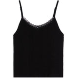 Textured Lace Trim Cami - Denny's