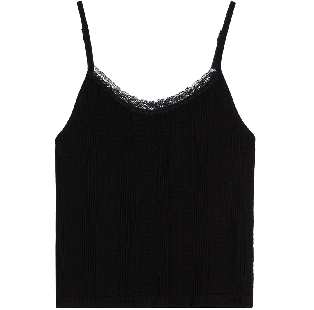 トップス moose's summer cotton cami black moose's summer cotton cami black