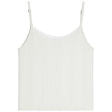 Textured Lace Trim Cami - Denny's