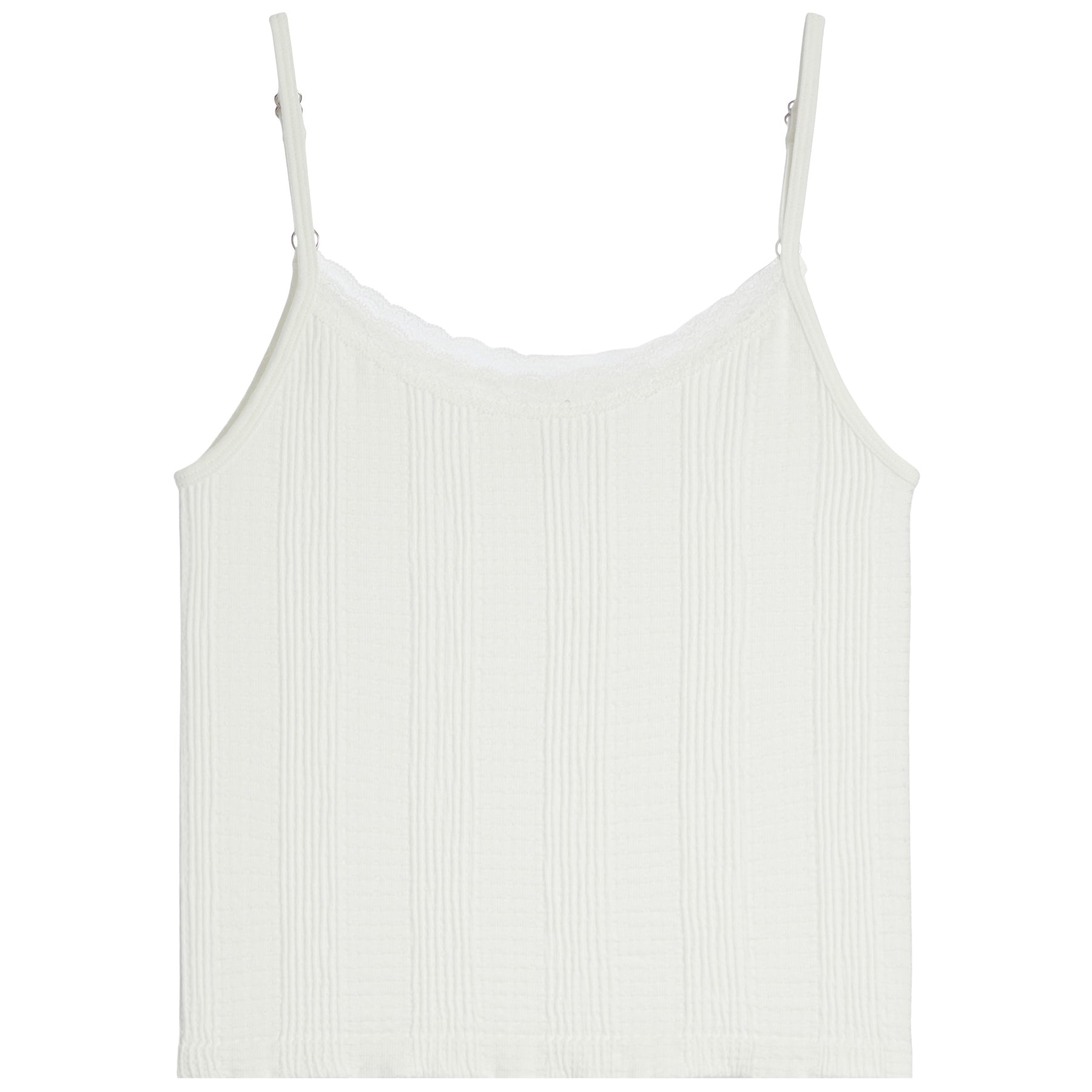 Textured Lace Trim Cami - Denny's