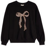 Leopard Bow Sweatshirt - Denny's