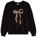 Leopard Bow Sweatshirt - Denny's