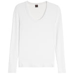 Long Sleeve Ribbed Scoop Neck - Denny's