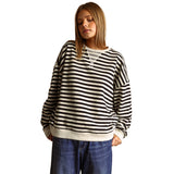 Stripe Crew Sweatshirt