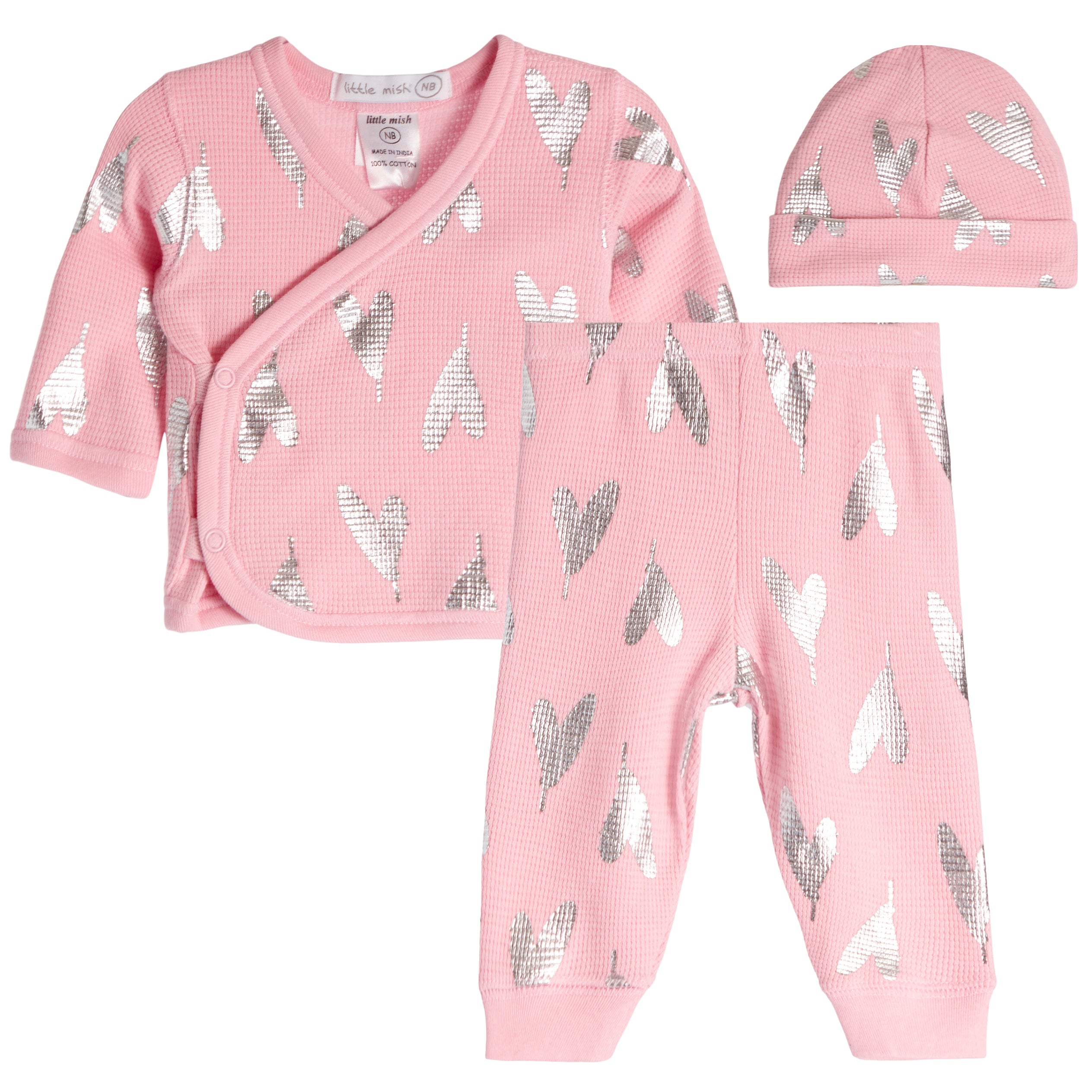 3pc Silver Hearts Take Home Set - Denny's