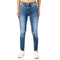 Mid Rise Ankle Skinny Fray Hem Jean - Denny's