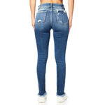 Mid Rise Ankle Skinny Fray Hem Jean - Denny's