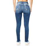 Mid Rise Ankle Skinny Fray Hem Jean - Denny's