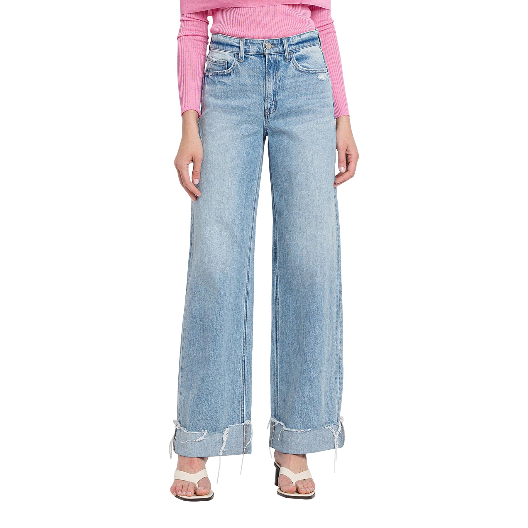 Cuffed High Rise Baggy Wide Leg - Denny's