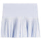 A light blue pleated tennis skirt with a solid elastic waistband, shown flat against a white background.