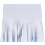 A light blue pleated tennis skirt with a solid waistband, shown flat against a white background.
