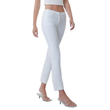 Mid Rise Crop SLim Straight Leg