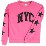 Crew Sweatshirt WIth NYC And Black Stars