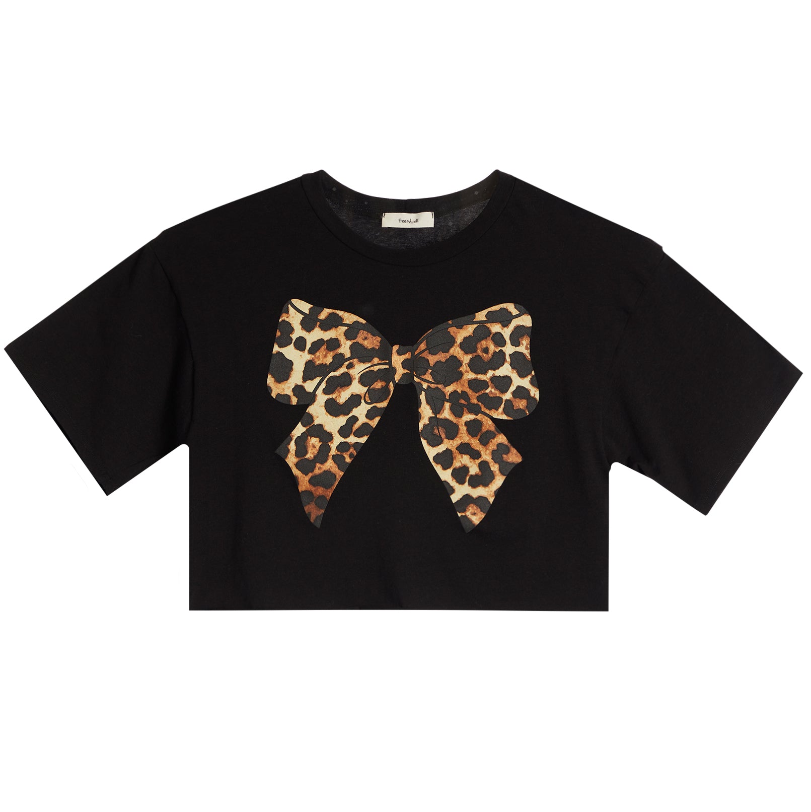 Leopard Bow Short Sleeve Tee - Denny's