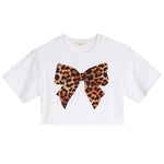 Leopard Bow Short Sleeve Tee - Denny's