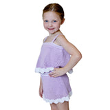 Crochet Skort With White Trim