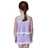 Crochet Skort With White Trim