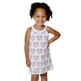Pink Heart Crochet Dress