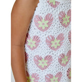 Crochet Dress With Pink Heart