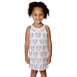 Pink Heart Crochet Dress