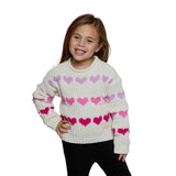 Sweater With Multi Hearts