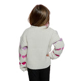 Sweater With Multi Hearts
