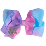 4in Glitter Unicorn Tie Dye Bow - Denny's