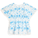 Tie Dye Wendy Coverup With Pom Poms