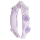 Confetti Smiley Terry Knot Headband