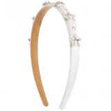 Thin Satin Crystal Star Headband