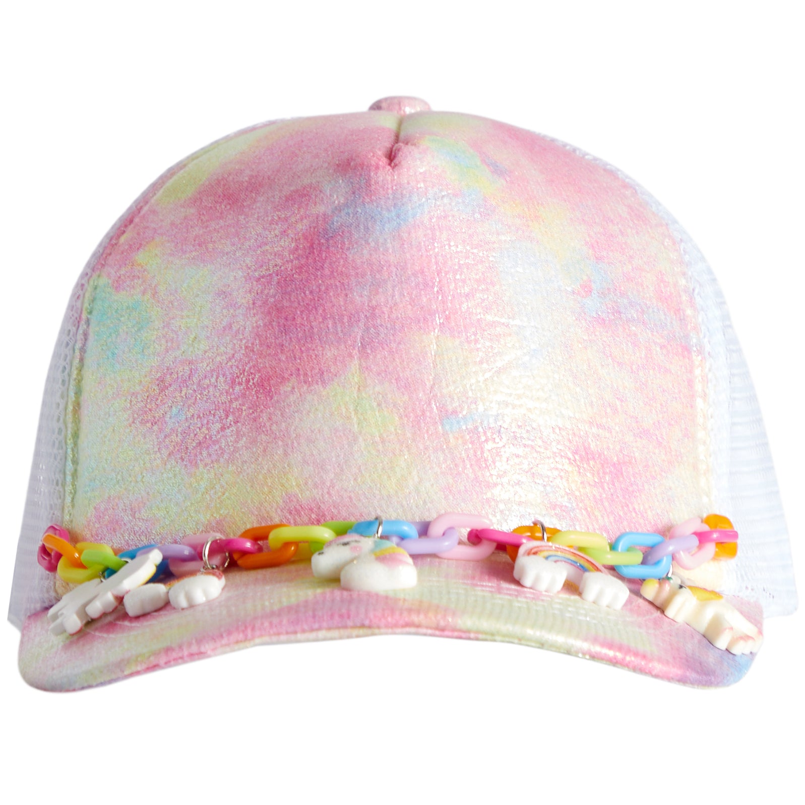 Tie Dye Galaxy Charm Link Chain Trucker Hat - Denny's