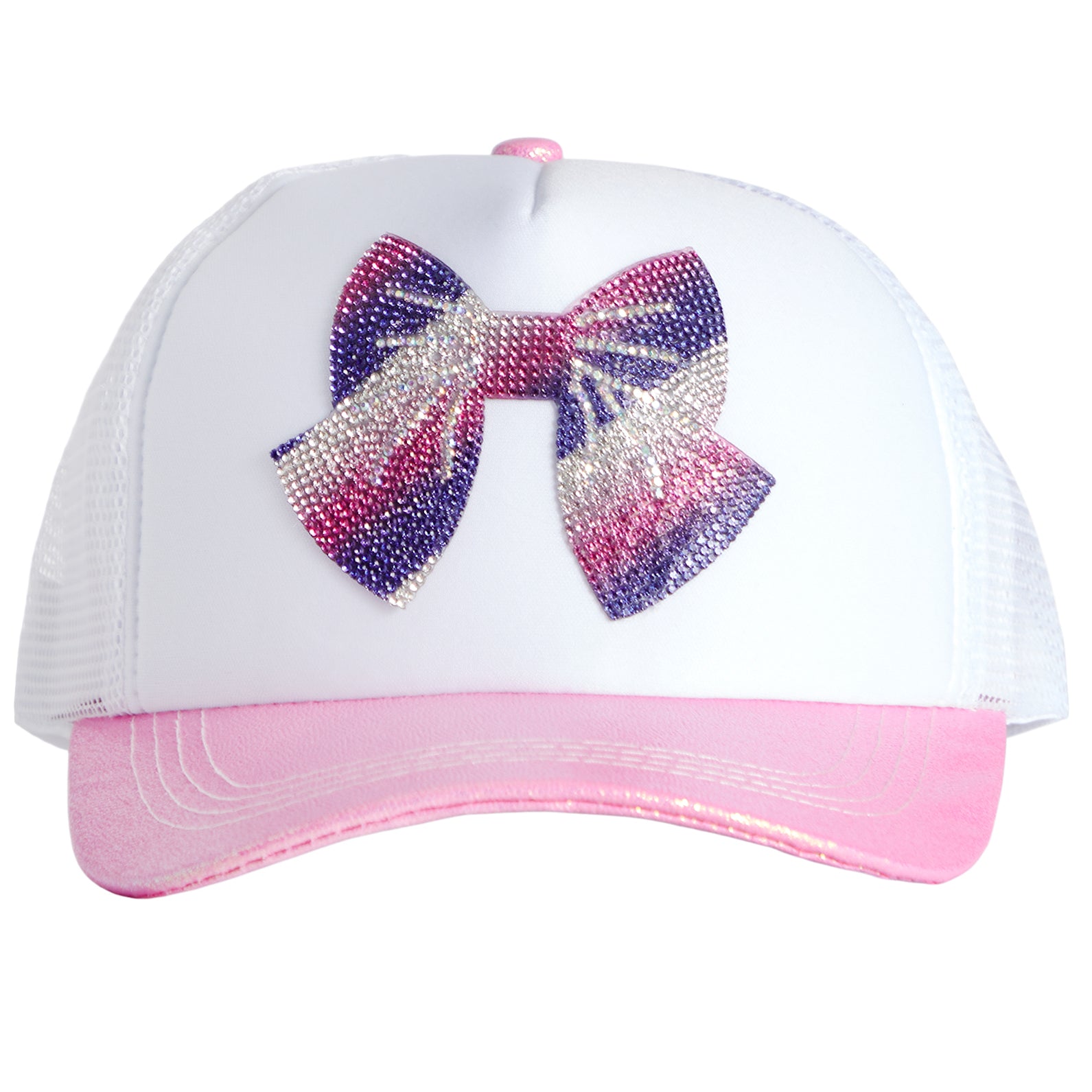 Ombre Crystallized Bow Shimmer Trucker Hat - Denny's