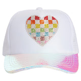 Check Heart Trucker Hat - Denny's