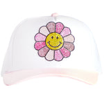 Crystallized Smiley Flower Shimmer Trucker Hat - Denny's