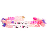 2pk Charm and Letter Bead Headbands