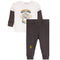 2fer White Rock & Roll World Tour Thermal with heather grey sleeves and with heather grey thermal pant with boly on leg Set