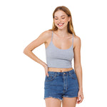 Lace Trim Ribbed Cami - Denny's