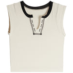 Contrast Stitching Henley - Denny's