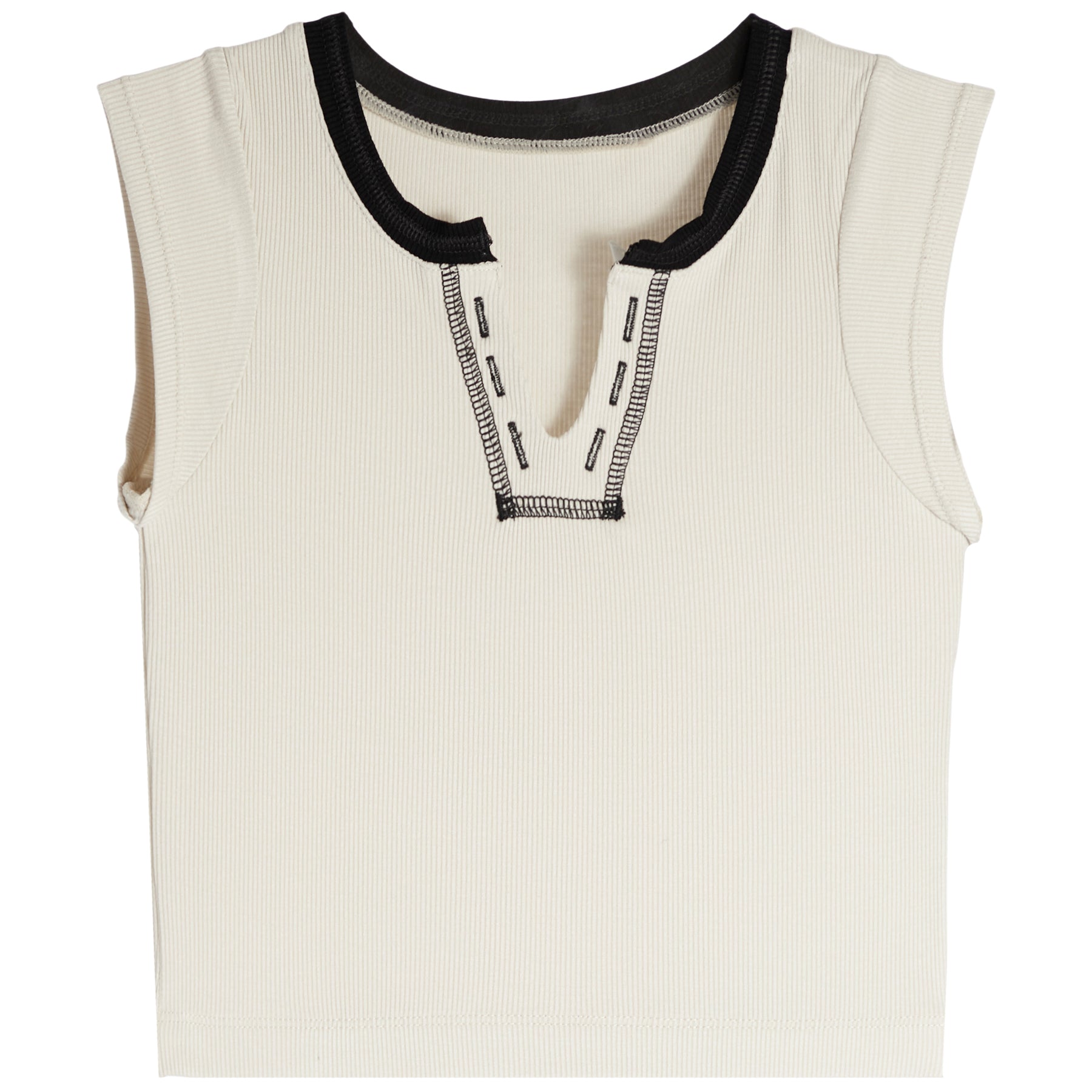 Contrast Stitching Henley - Denny's