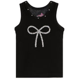 Tank Silver Glitter Bow