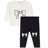 2pc Bows Thermal/Legging Set