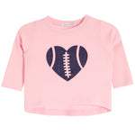 2pc Sparkly Heart Football Legging Set - Denny's