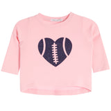 2pc Sparkly Heart Football Legging Set