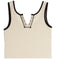 Contrast Stitching Henley Tank - Denny's