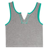 Contrast Stitching Henley Tank - Denny's