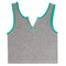 Contrast Stitching Henley Tank - Denny's