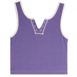 Contrast Stitching Henley Tank - Denny's