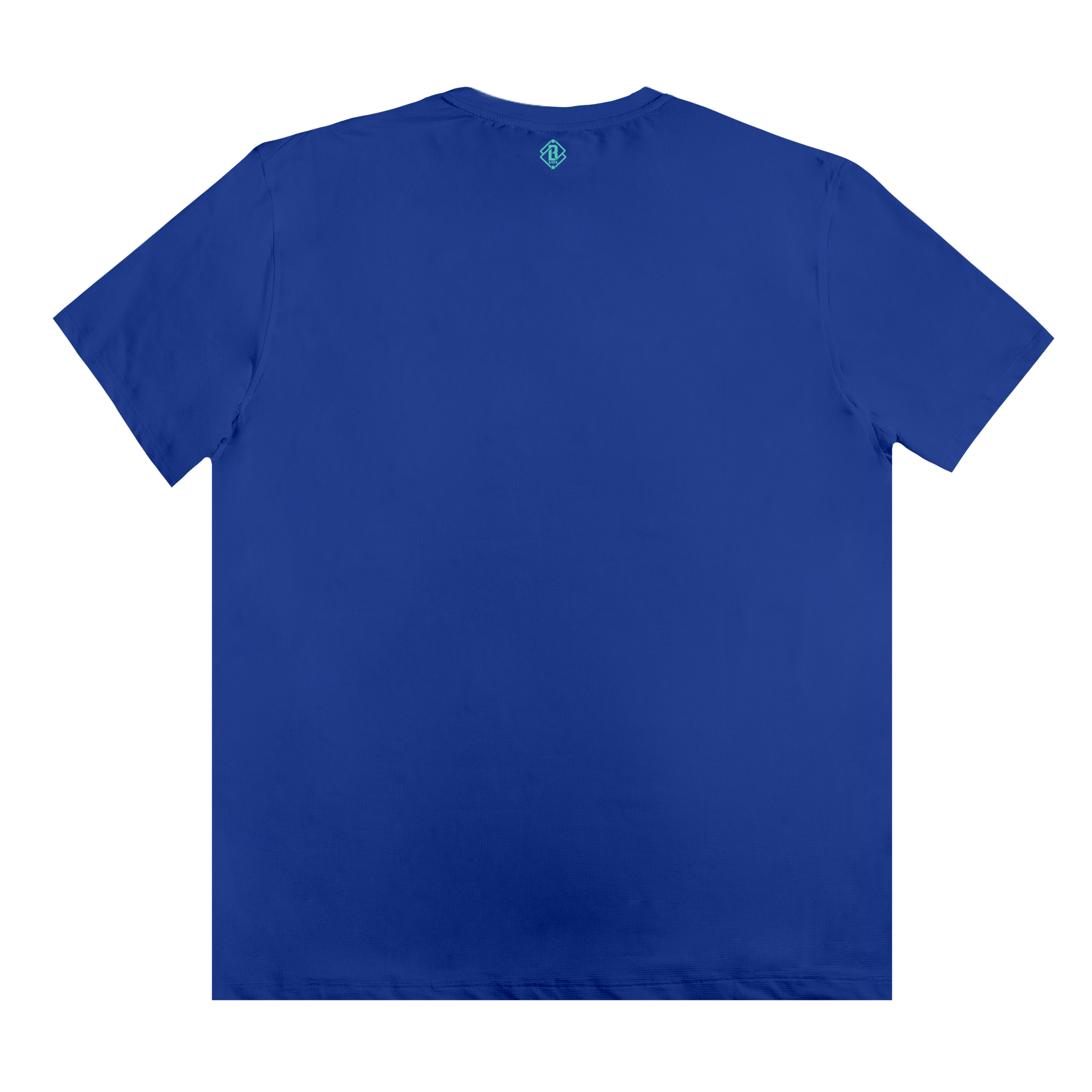 Blue Pro Series tech t-shirt on a transparent background