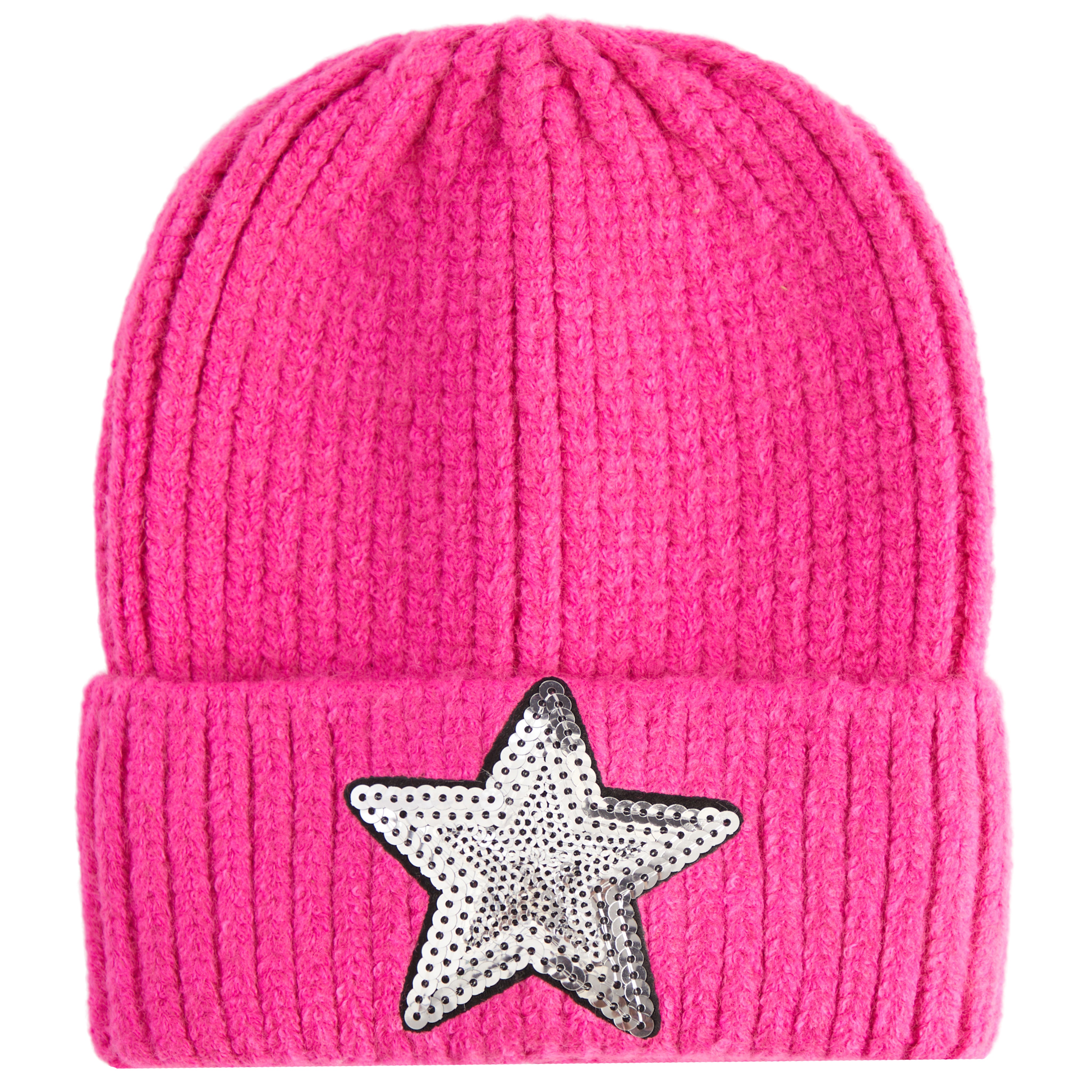 Star Patch Thick Rib Beanie - Denny's
